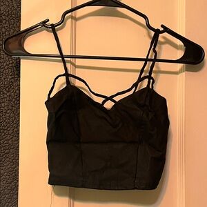 Charlotte Russe Black Strappy Crop Top